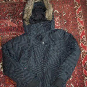 Black Ski Jacket Parka European Stadium AB "Warp" Sweden Women's Small (158cm)